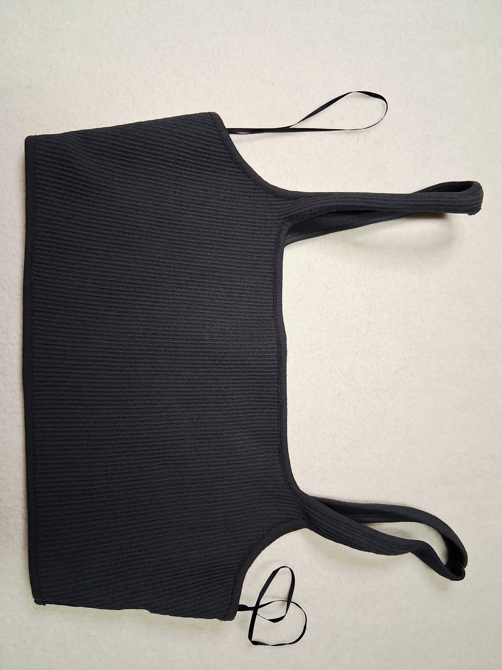 Kendall & Kylie Black Ribbed Bandeau Bralette